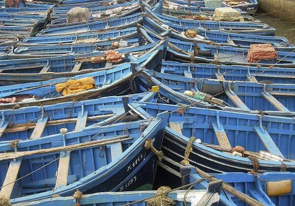 Barques bleues au Maroc