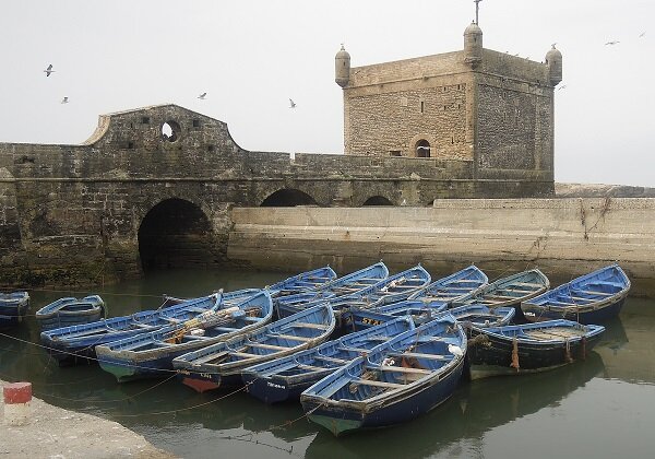 Port d'Essaouira et barques bleues