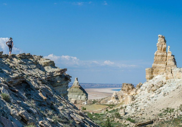 Paysage de la mer d'Aral