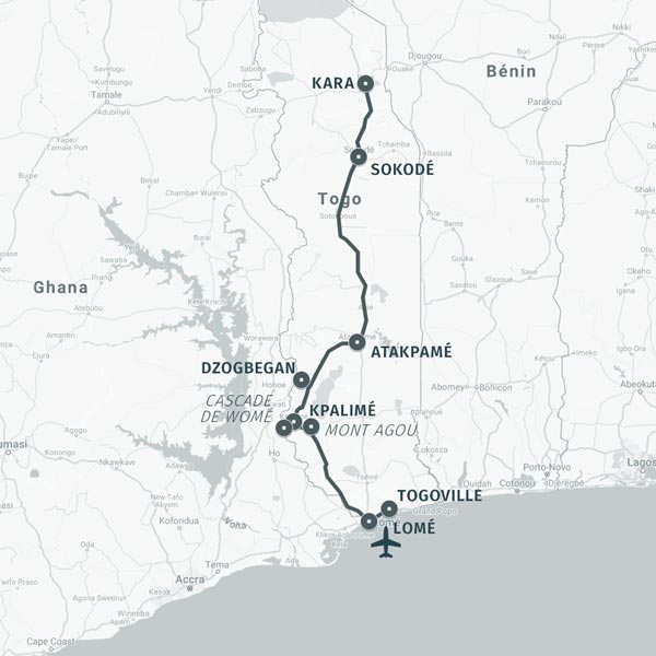Carte séjour la traversée du Togo