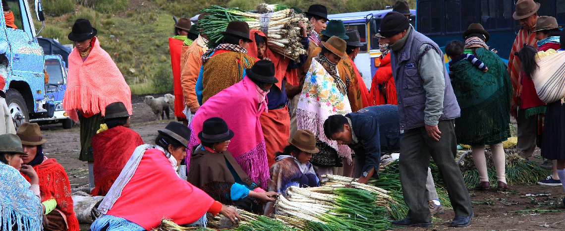 Marché avec femmes quechuas - Tourisme équitable et solidaire en Équateur - TDS Voyage