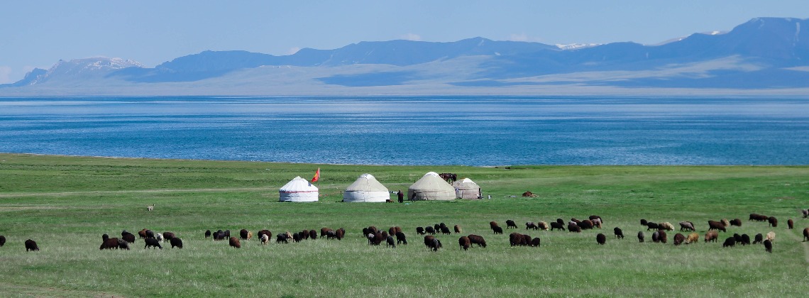 Yourtes au lac Song Kul - Voyage solidaire Kirghizistan