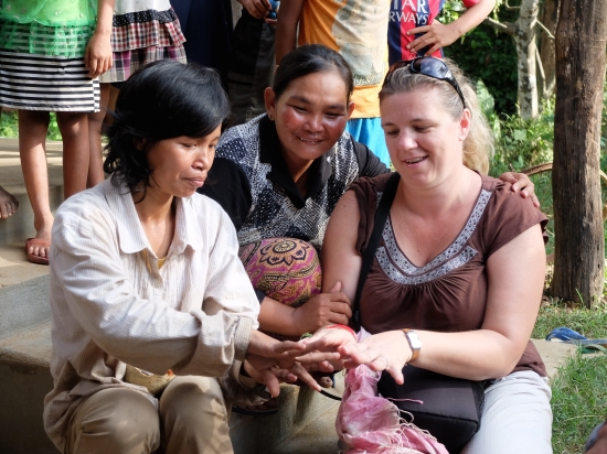 Moment de partage au Cambodge