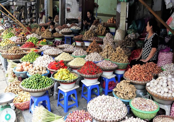 Marché de fruits et légumes Vietnam