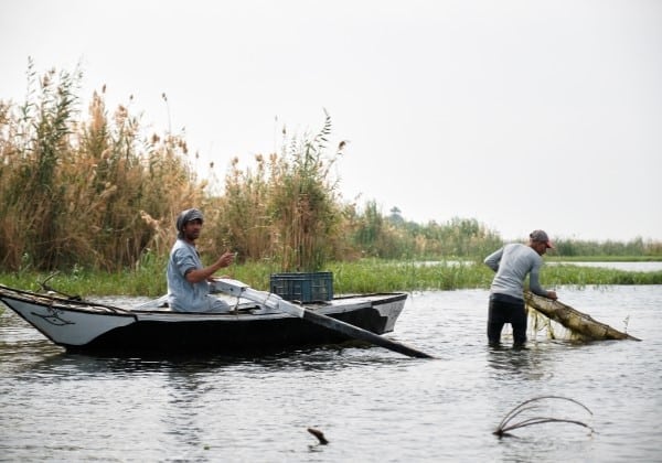 Pêcheurs au filet Nil Égypte - TDS Voyage