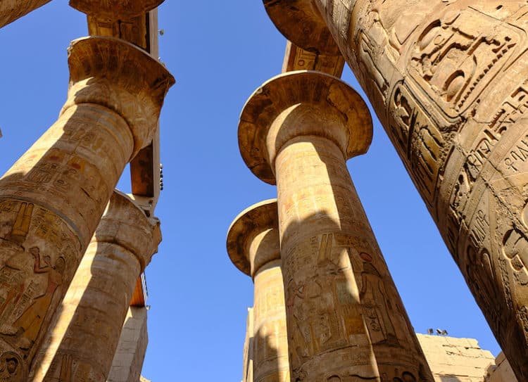 Les colonnes du temple de Karnak