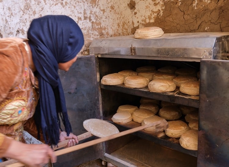 Fabrication du pain en Egypte
